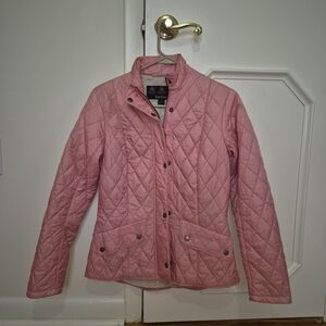 Lk New Barbour Cavalary Flyweight Wildberry - Pink US sz 6 Quilted Spring Jacket